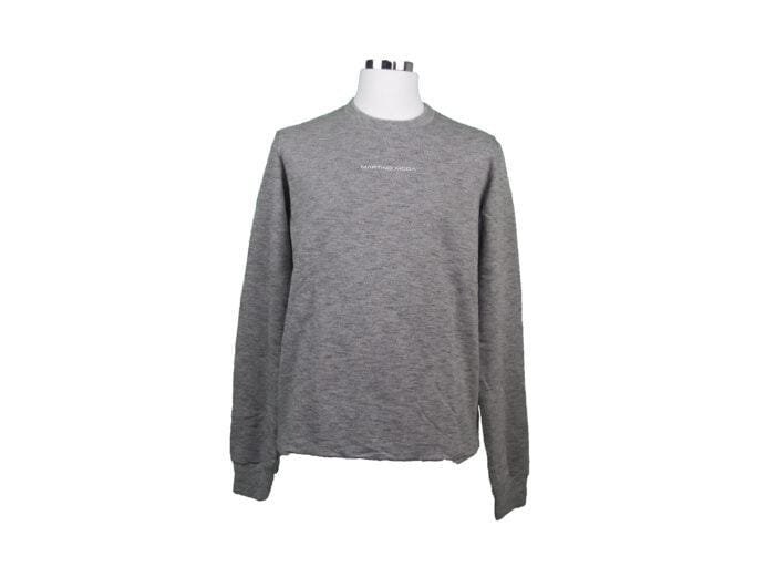 Felpa girocollo grigio melange - con logo