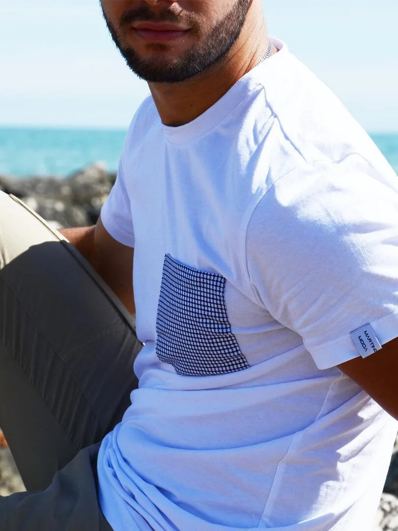 T-shirt Bianca con Taschino - immagine 2