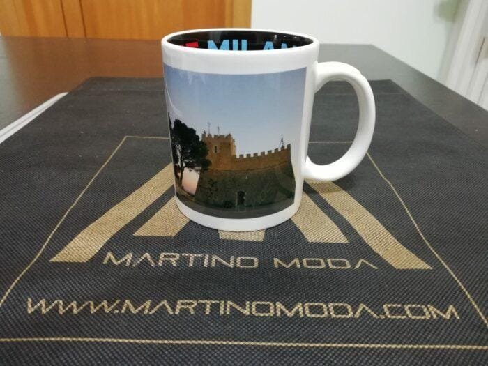 Tazza con interno stampato nomi città italiane